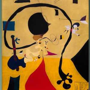 Joan Miro Print, Joan Miro Painting Wall Decor , Joan Miro Exhibition Canvas Wall Art,Surrealism art, Joan Miro Poster, Ready to Hang CANVAS