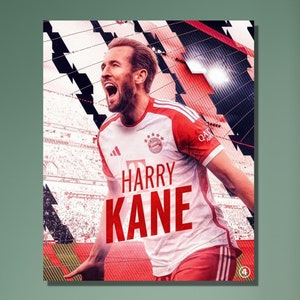 Harry Kane Print,Harry Kane Wall Art, Harry Kane Painting, Harry Kane Poster, Football Legend Art, Football Fan Gift, Gift for Kids, Ready