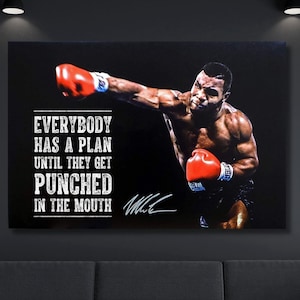 Mike Tyson Wall Art,Mike Tyson Print on Canvas,,Boxing Poster,Boxing Canvas Wall Art,Gym Wall Decor,Home Decor,Gym Canvas Art,Ready To Hang