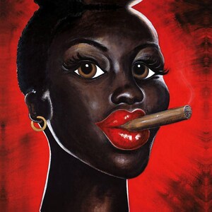 Afrikanische schwarze Frau Leinwand Wandkunst, afrikanische Kunst, abstrakte afrikanische Mädchen Leinwand Gemälde Wandkunst Bilder, schwarze Leinwand, Wanddekor, Wohnkultur