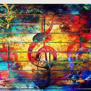 Music Note Painting Decoration,Music Note Canvas Wall Art Painting,Music Wall Art,Music Note,Decor Painting for Dance Studio, Large Wall Art