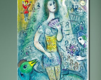 Marc Chagall Gemälde Chagall la Mariee Leinwand Wandkunst, Marc CHAGALL Kunst, Marc CHAGALL Frau Dekor, Surrealismus Leinwand Wandkunst, Wand Kunst Druck