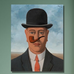 Rene Magritte Um Amigo da Ordem Pintura de Cachimbo, Rene Magritte Obras de Arte Impressão, Rene Magritte Um Amigo da Ordem Cartaz Arte, Rene Magritte Cartaz