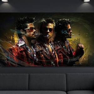 Fight Club Home Decor, Fight Club Movie Canvas Art,  Tyler Durden Poster, Fight Club Printing, Canvas or Poster , Fight Club Poster Print