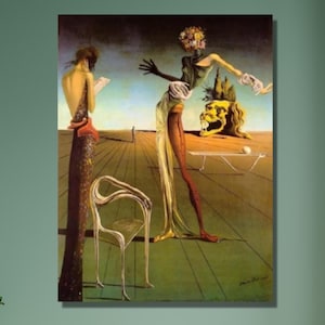 Salvador Dali Exhibition Poster Salvador Dali Poster Canvas art Dali Woman by Salvador Dali Canvas Wall Art Print Print Surrealism art Dali