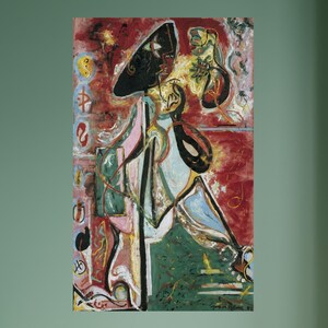 Jackson Pollock Canvas Painting,Jackson Pollock The Moon Woman Painting Art Canvas Wall Art,Abstract Canvas Wall Art Poster Print Home Decor