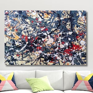 Jackson Pollock ,Abstract Canvas Wall Art Painting,Jackson Pollock Art , Pollock Canvas Art,Pollock Print Living Room Wall Art , Home Decor