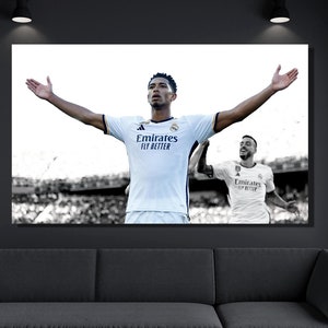Jude Bellingham Poster,Jude Bellingham Print ,Soccer Poster Art,Bellingham Canvas Wall Art,Jude Bellingham Wall Art,Bellingham,Ready to Hang