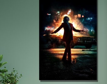 Joker Canvas Wall Art  Joker Canvas Wall Art Joker Comic Poster Joker Painting Extra Large Wall Art Joker Art Joker Wall Decor Ready To Hang