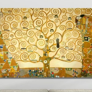 Gustav klimt the tree of life CANVAS WALL ART Tree Life Art , Gustav Klimt Gift Canvas , Tree Life Canvas Art gift , The Tree Of Life Canvas