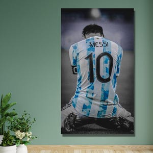 Messi Canvas, Messi Wall Art,Lionel Messi Print,Lionel Messi Poster,  Football Legend Art,Football Fan Gift,Argentina Football,Gift for Kids