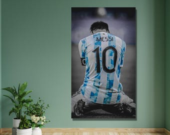 Messi Canvas, Messi Wall Art, Lionel Messi Print, Lionel Messi Poster, Football Legend Art, Regalo per tifosi di calcio, Calcio argentino, Regalo per bambini