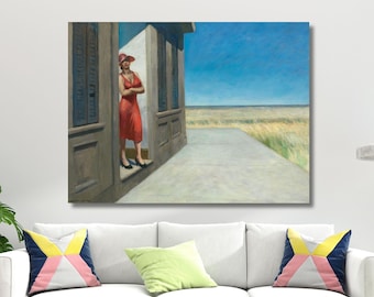 Edward Hopper South Carolina Morgen Leinwand Wandkunst, Hopper Leinwand, Hopper Reproduktion Kunst, Modernes Wohnkultur, Hopper Malerei, Haus Kunst Dekor