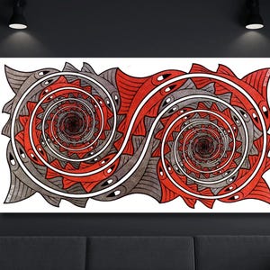 Escher Whirlpools Canvas Art, Escher Poster,Escher Wall Art, Maurits Cornelis Escher Canvas Art,Abstract Decor for Home Office , Home Decor