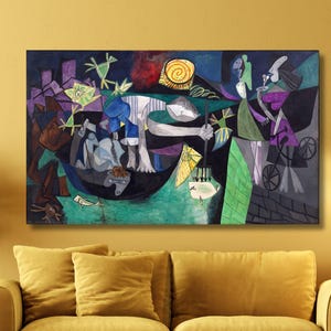 Pablo Picasso Canvas Art Print,Pablo Picasso Canvas, Picasso ,Picasso Exhibition Poster,Museum of Modern Wall Art,Pablo Picasso Poster Decor