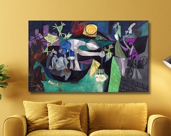 ピカソ「ダンス」展ポスター：抽象キャンバスウォールアート - Etsy 日本