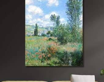 クロード・モネ：春（1872年）キャンバスウォールアート／モネ絵画