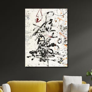 Jackson Pollock Canvas Jackson Pollock Convergence Wall Art Poster Extra Large Canvas Wall Art  Home and Living Room Decor Abstract Wall Art
