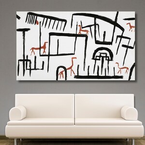 Paul Klee Canvas, Animals in an Enclosure (1938) by Paul Klee painting Poster, Modern Decor Art,Famous Wall Art,Abstract Print,Home Decor
