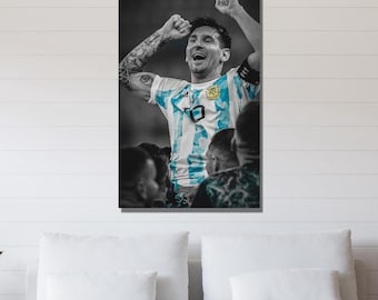 Messi Canvas,Lionel Messi World Cup Poster , Lionel Messi Print,Football Fan Art Gift,Football Legend Art,Argentina Football, Gift for Kids