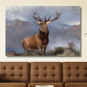 Edwin Landseer The Monarch of the Glen, Monarch of the Glen Canvas, Edwin Landseer Artworks,Edwin Landseer,Deer Painting Print,Home Decor