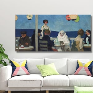 Soir Bleu by Edward Hopper Canvas Poster Art,Edward Hopper Canvas Museum Painting Art,Modern Poster Art,Hopper Wall Art,Home Decor Canvas