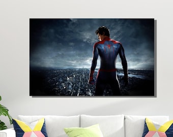 Spiderman Poster Leinwand Kunst, Spider-Man Into the Spider-Verse Leinwand Kunst, Wohnkultur Geschenk, Leinwanddruck, Wanddekoration, Film Poster für Geschenk