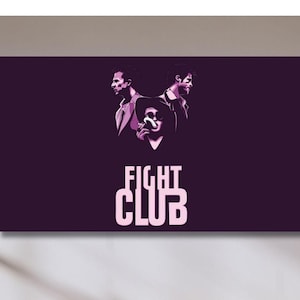 The First Rule of the Fight Club Poster, Fight Club Print, Tyler Durden Poster, Brad Pitt,  Canvas or Poster Art,Fight Club Movie Canvas Art