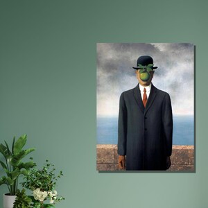 Rene Magritte Artworks Print,René Magritte The Son of Man (1964) Poster Wall Art,The Son of a Man Canvas Wall Art , Rene Magritte Poster Art
