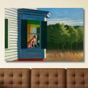 Edward Hopper Canvas Art,Edward Hopper Cape Cod Morning 1950 Canvas Art,New York Movie Wall Art ,Exhibition print,Edward Hopper Wall  Decor