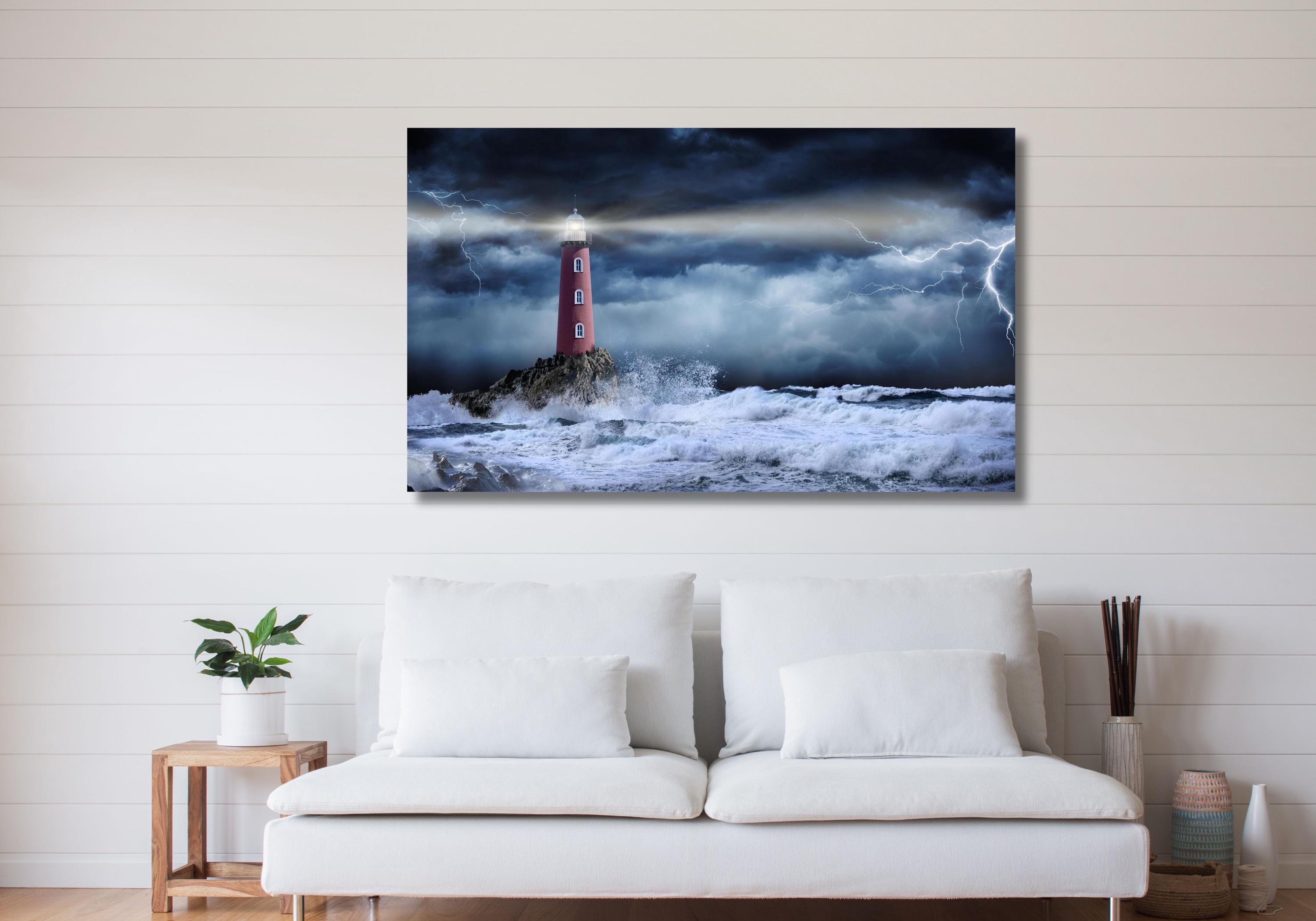 Lighthouse Canvas Wall Art Lighthouse Poster Art Nautical Wall Decor ...