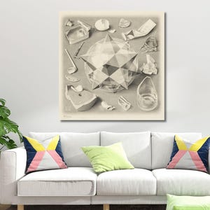 Maurits Cornelis Escher Order and Chaos Canvas,Escher Poster,Escher Wall Art,Op Wall Art Print Design,Abstract Canvas ArtDecor,Ready to Hang