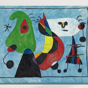 Joan Miró Canvas Wall Art, Joan Miró Poster, Tela astratta, Arte murale surreale, Tela surreale avvolta, Arte surrealista astratta di Joan Miró, Arte di Miró