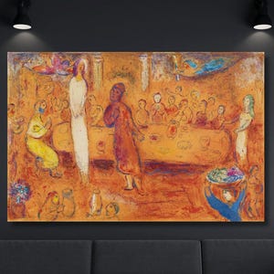 Marc Chagall Kunst, Marc Chagall Leinwand Plakat, Ausstellungsplakat, Kubismus-Wand-Kunst-Design, Marc Chagall Plakat Leinwandkunst, Museums-Druckkunst