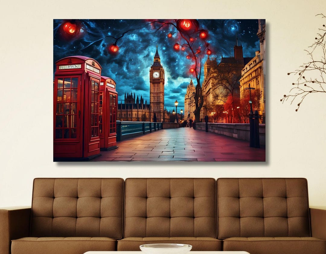 Doctor Who Tardis Box London Canvas Painting London Big Ben Telephone ...