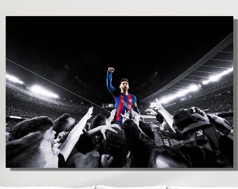 リオネル・メッシ キャンバスプリント、サッカー ウォールデコ