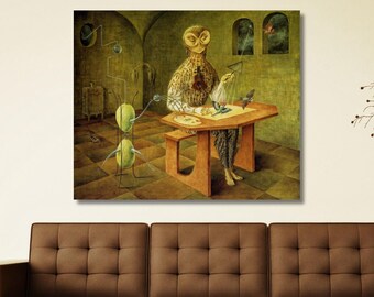 Remedios Varo Canvas,Creation of the Birds by Remedios Varo Fine Print,Varo Canvas,Vintage Art Print,Fantasy Print ,Varo Art,Home Art Decor