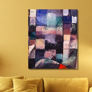 A Hammamet (1914) by  Paul Klee Canvas Wall Art Famous Poster Ofiice Wall Home Paul Klee Decor Paul Klee Canvas Art Poster Ready To Hang