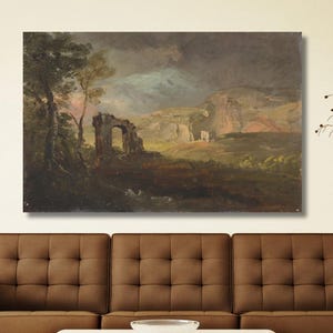 Frederic Edwin Church Printed Canvas, Campagna Fantasy by Frederic Edwin Church Canvas,Artwork Vintage Art,Church Painting Art,Home Decor