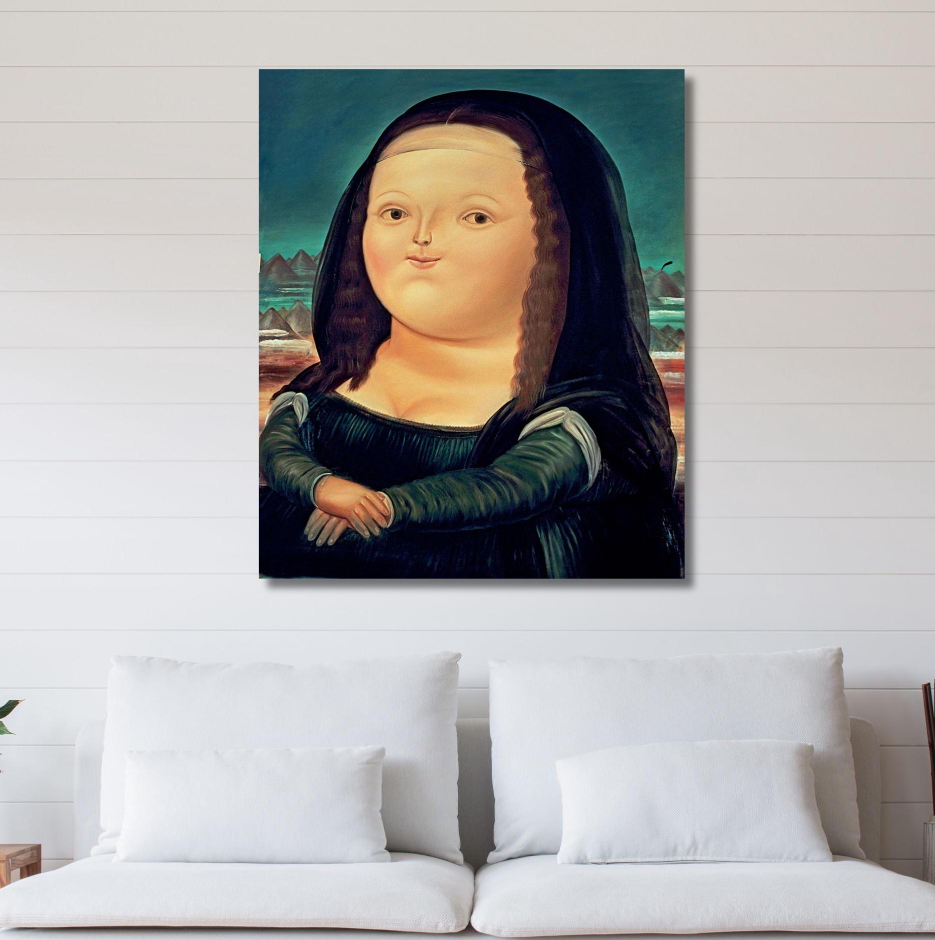 Mona Lisa Fun Art,mona Lisa by Fernando Botero Canvas,botero Art