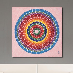 Alma Thomas Art, Tela Alma Thomas, Wind Dancing di Alma Thomas Poster Stampa artistica, Wind Dancing con fiori primaverili Stampa poster, Pronto da appendere