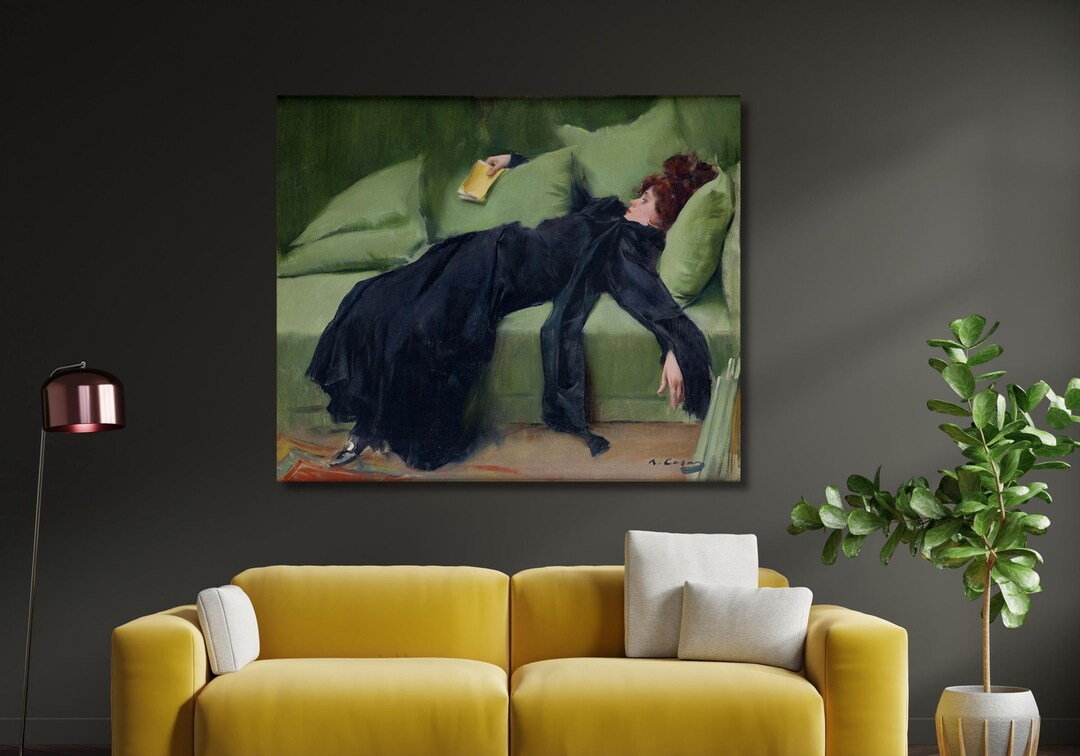 A Decadent Girl by Ramon Casas Canvas,modernism Fine Art Reproduction ...