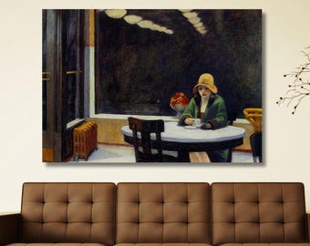 Edward Hopper Druck,Automat von Edward Hopper Leinwand Druck,Realismus Büro in einer Kleinstadt,Edward Hopper Leinwand,Hopper Malerei,Wohnkultur