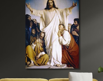 Christ the Consoler by Carl Bloch Canvas, Jesus Christ Religious Print,Jesus Wall Art, Jesus Exhibition Poster,Jesus Paintings,Home Decor