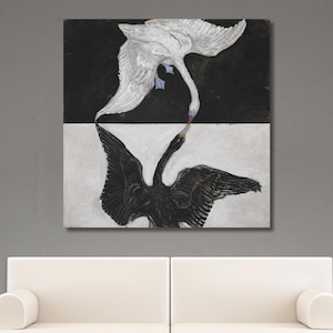 Hilma af Klint Poster,The Swan No 1 By Hilma af Klint Canvas , Hilma af Klint reproduction Abstract Deco,Hilma af Klint prints,Ready To Hang