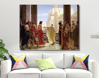 Jesus,Antonio Ciseri Print,Ecce Homo Behold the Man by Antonio Ciseri Jesus Christ Painting,Behold the Man,Ecce Homo Painting,Home Decor