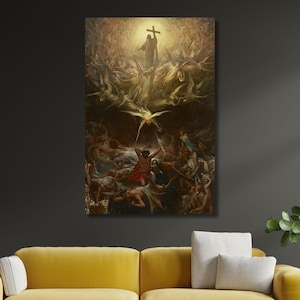 Gustave Dore-poster, Gustave Dore de triomf van het christendom over het heidendom canvas, Jezus canvaskunst, giclee print, Christus poster, decor van het huis