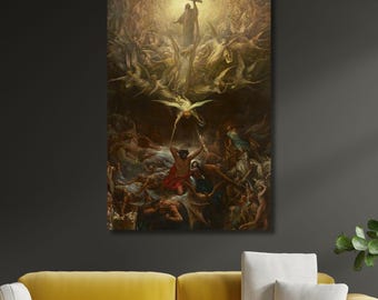 Gustave Dore Poster,Gustave Dore The Triumph of Christianity Over Paganism Canvas,Jesus Canvas art,Giclee Print,Christ Poster,Home Decor