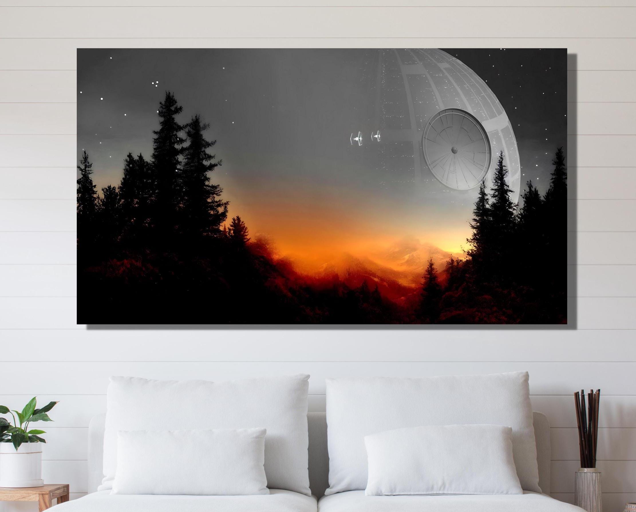 Starwars Death Star Canvas Wall Art, Return of the Jedi Star Wars ...