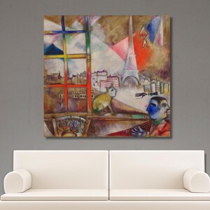 Marc Chagall Art Gallery Art,Marc Chagall Paris Through the Window Canvas,Marc Chagall Canvas Wall Art,Chagall Canvas Wall Art,Home Decor